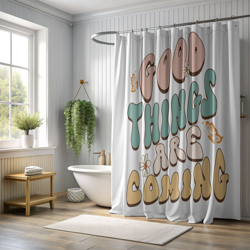 Tashyla Shower Curtain, 74"H x 71"W