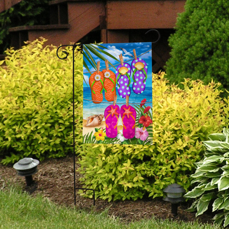 Hanging Flip Flops Garden Flag
