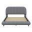 Lit plateforme tapissier, structure solide et design courbé élégant-865680653-865680642