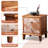 Solid Wood Nightstand with 2 Drawer