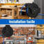 Enrouleur de tuyau d'air rétractable robuste - tuyau hybride de 3/8 po x 25 pi - à double bras, rembobinage automatique, 300 PSI maximum, support principal de 5 pi, support pivotant à 180 ° - montage mural / au plafond, fabrication en acier