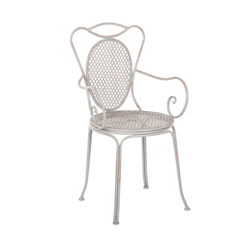Set of 2 Metal Garden Chairs Grey Aadhi 