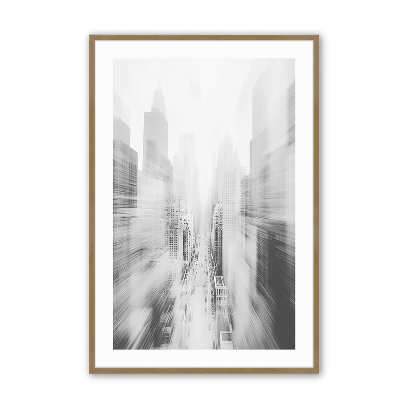 Pulsion urbaine, Cadre photo simple or brossé, H 17,25 po x l 21,25 po