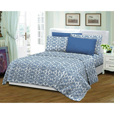 Percale Damask Sheet Set