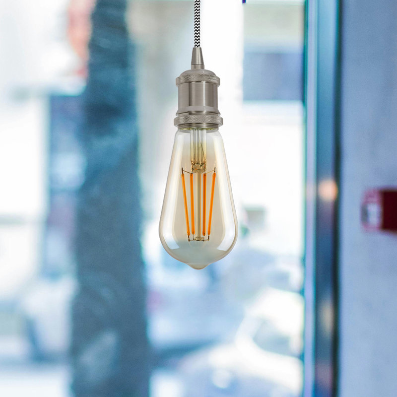Simoni 1 - Light Simple Pendant, Satin Nickel/Black/White