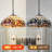 2-light Dimmable Tiffany Chandelier