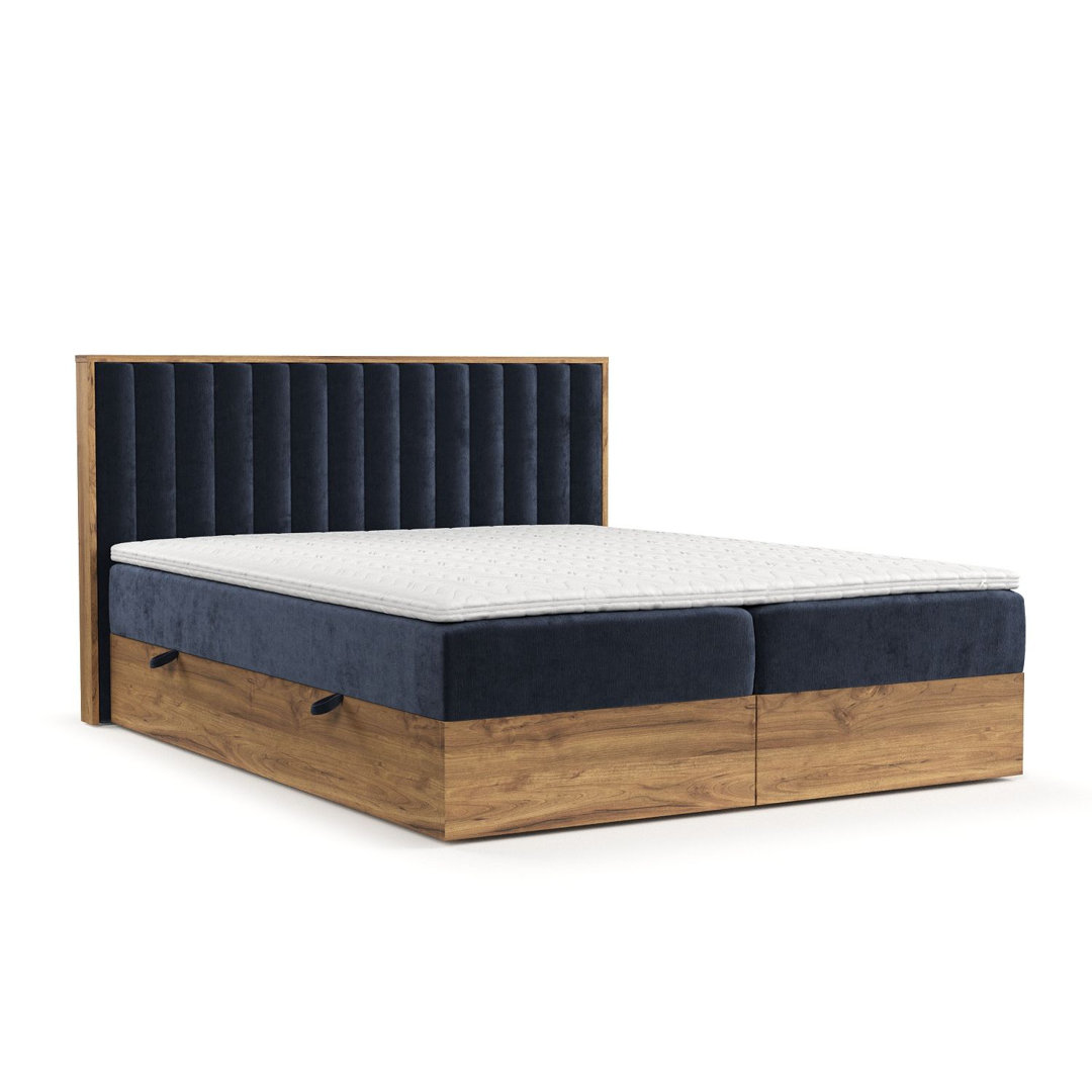 Boxspringbett Komorebi mit Bonellmatratze und Topper