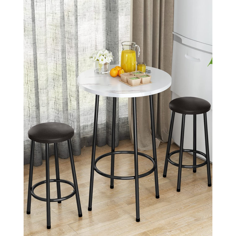 Ladestiny 2 - Person Dining Set, White, White/Black