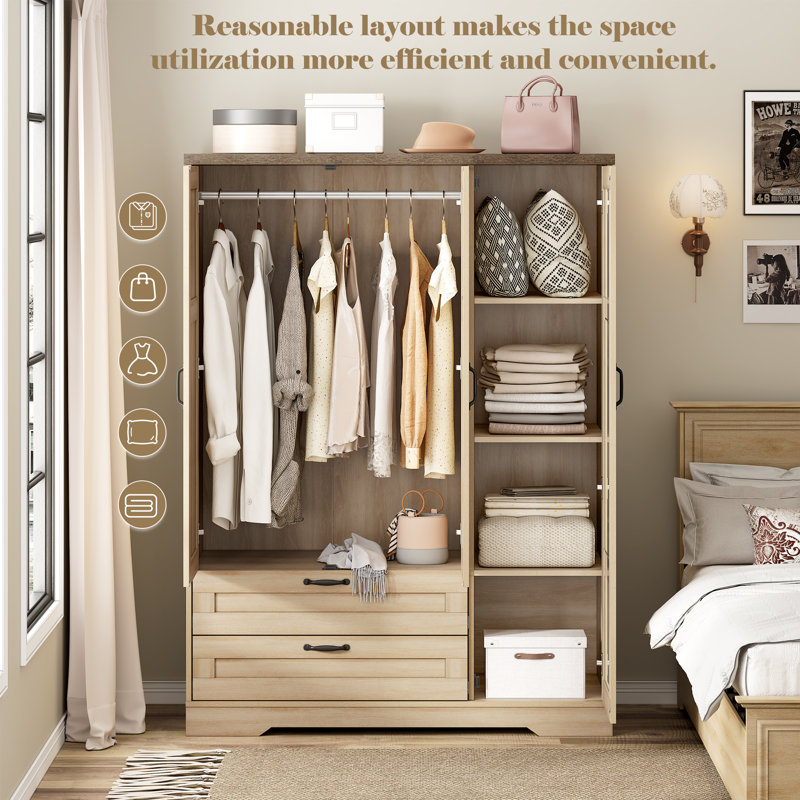Armoire 46 po American Country, Naturel