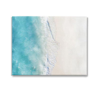 " Vivid Beach Aerial View Wrapped Canvas " by Sisi And Seb