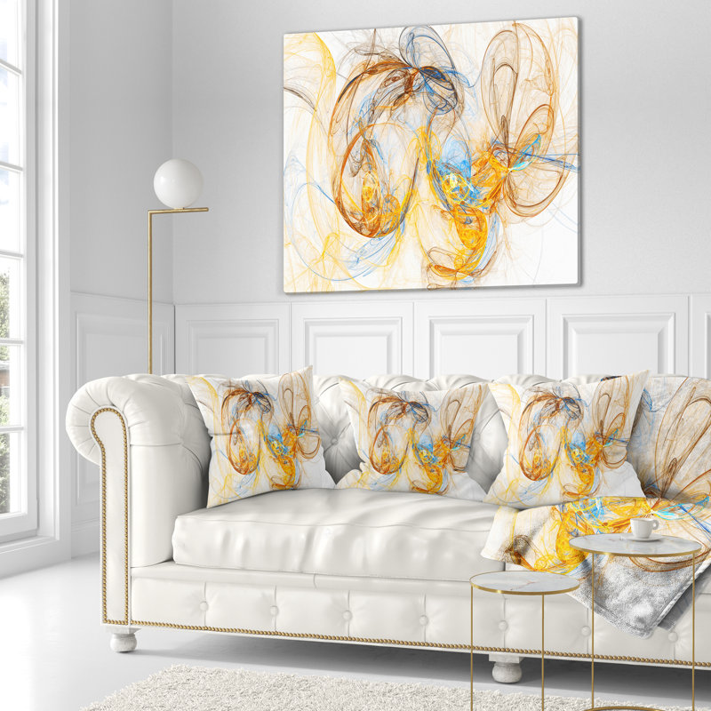 Coussin Billow, 16 po x 16 po, Jaune, Carré