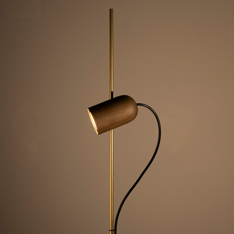 Onfa Table Lamp, Brass/Walnut, Walnut