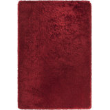 Chandra Rugs Giulia Collection Plush Modern Contemporary Hand-Woven Silver White Grey Shag Polyester Pile Material Handmade Area Rug