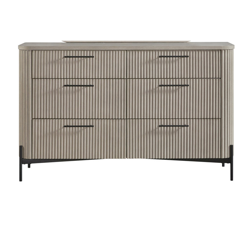 Commode 6 tiroirs - Taupe