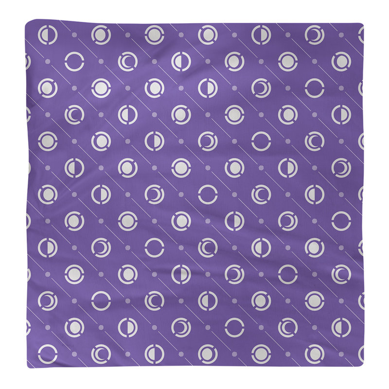 Serviette de coton deux couleurs en lune à phases Noira Gothard, H 0,1 po x l 22 po x P 22 po, Mauve, Polyester sergé