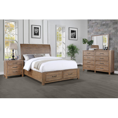 ANDRIA Sleigh Storage Bed