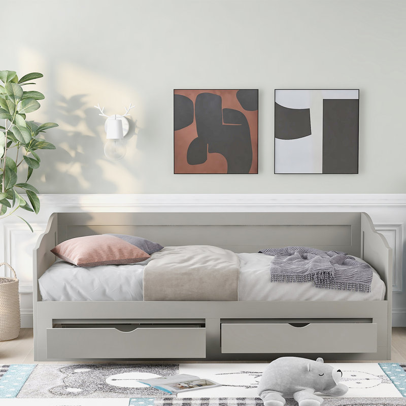 Lit de jour avec couchette Alke, Gris