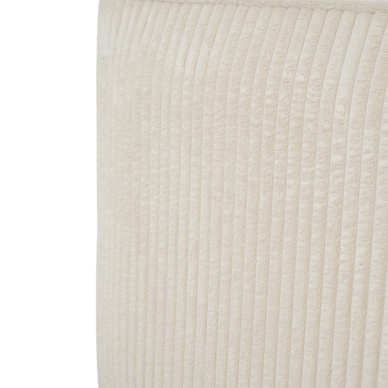 Upholstered Square Ottoman (Only Including Ottoman), White Corduroy