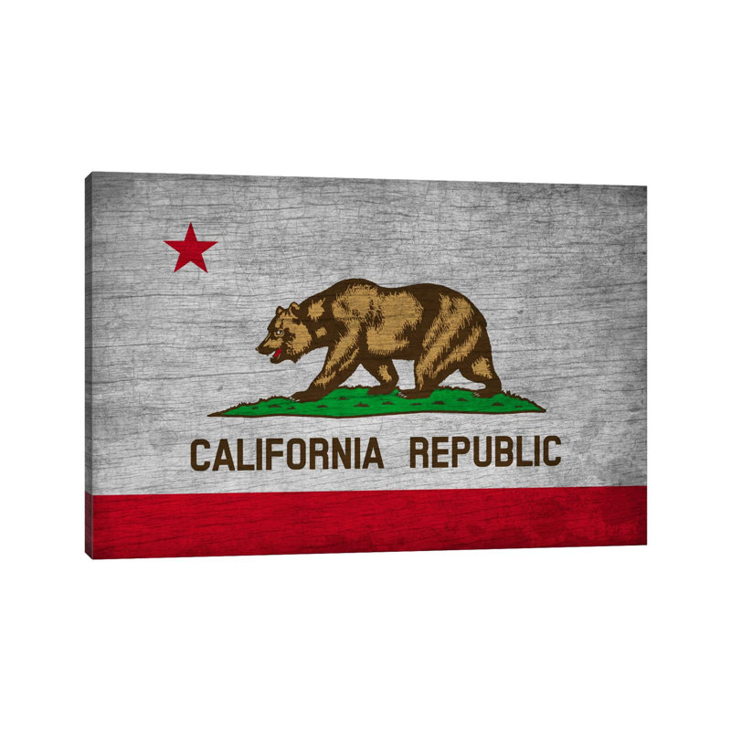 California State Flag - Wrapped Canvas Print, 66.04 cm H x 45.72 cm W x 1.91 cm D