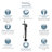 Roslyn 1 Handle Floor Tub Filler with Diverter-47589016