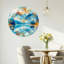 «Mountain Lake», horloge murale en verre-1524292736