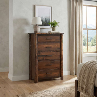 Commode 5 tiroirs Fireside Lodge Headwaters - Café - Ligne Premium