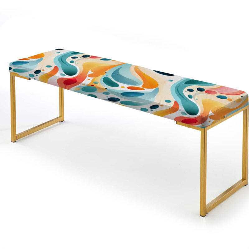 Vague de neutralité abstraite multicolore de couleur douce - banc rembourré abstrait doré