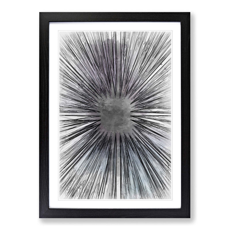 Lost in Space in Abstract - Picture Frame Graphic Art Print, 91cm H x 60cm W x 2cm D, Black