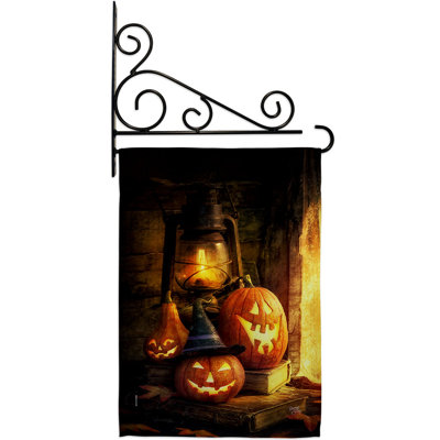 Double Sided 18.5'' H x 13'' W Polyester Halloween Flag Set