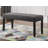 Fabric Dining Bench With Nailhead Trim, Grey-568078312
