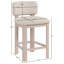 Tabouret de comptoir rembourré en cuir Falesia Paloma-124198007-124198010