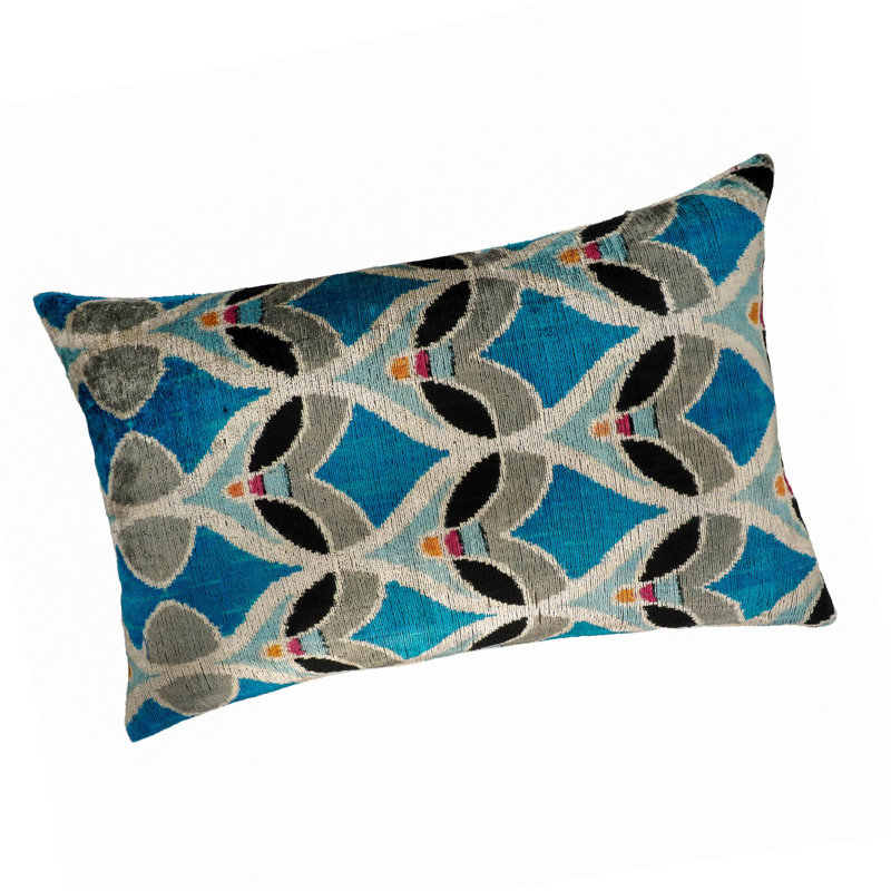  Housse de coussin en soie Ikat