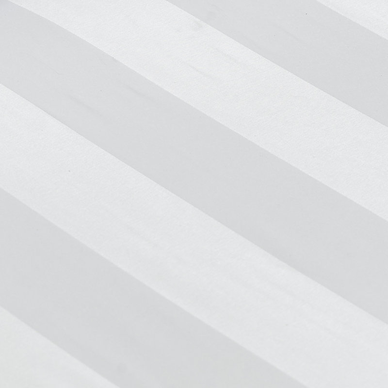 So Soft Satin Stripe Fitted Sheet, White, King