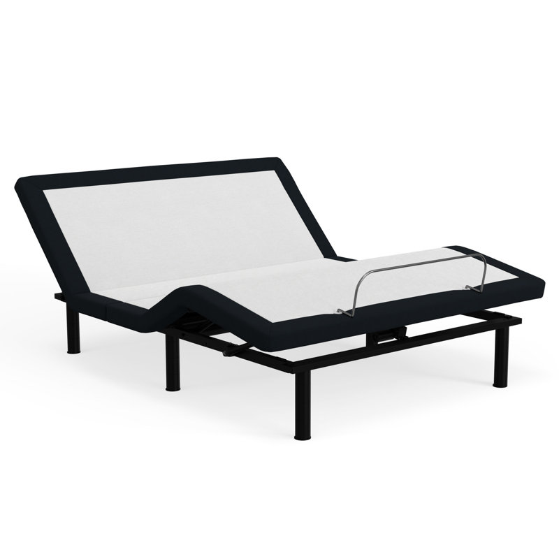 Base réglable zéro pour lit double, métal, gris, télécommande sans fil sur mesure, modèle 3 avec - mouvement pratique de la tête et des pieds, boutons mémoire, métal gris