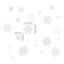 Christmas Village and Snowflakes Wall Stickers