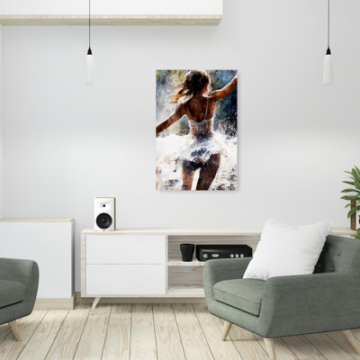 «Dynamic Dance Splash», art mural abstrait élégant et éthéré