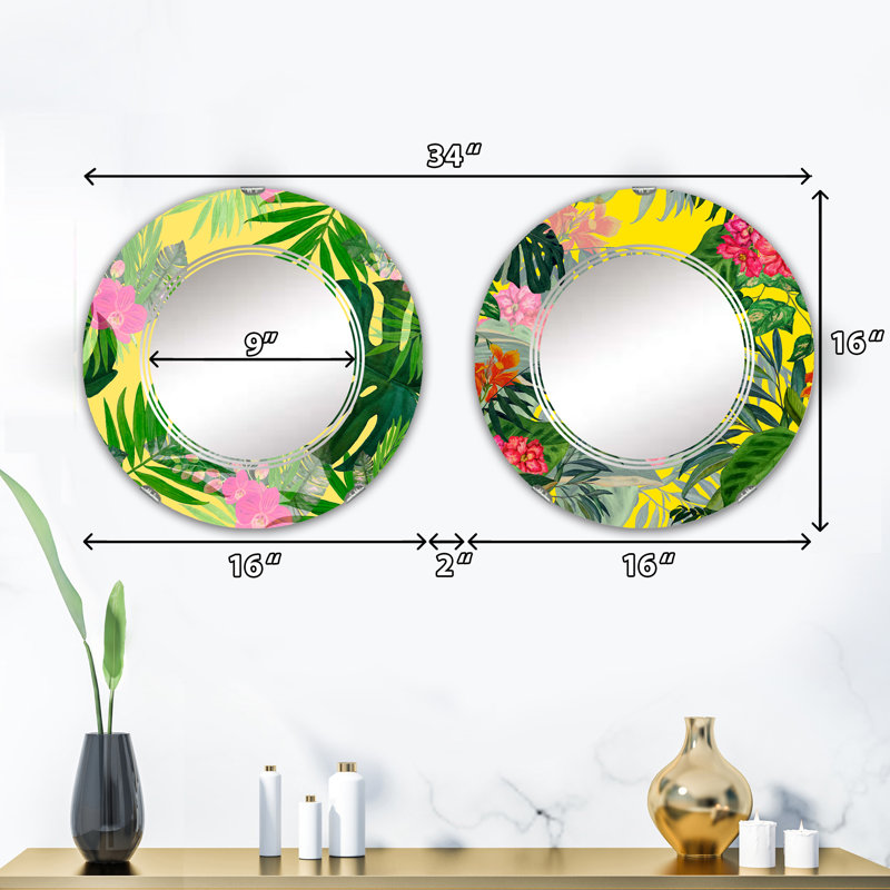 Ensemble de 2 miroirs sans cadre