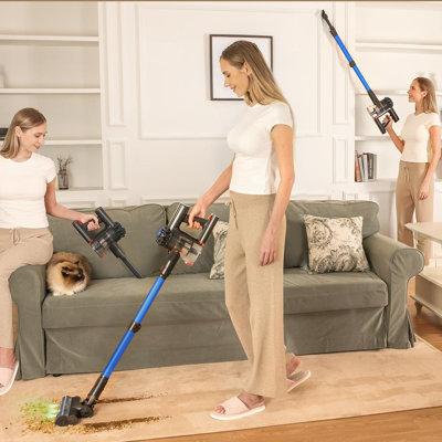 VACTechPro 35kPa Self-standing Cordless & 6-in-1 Stick Vacuum with Detachable Battery