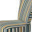 Chaise d'appoint rembourrée, bleu sarcelle et brun
