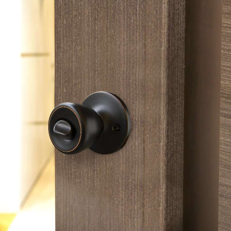 Terrace 6-Way Latch Privacy Door Knob, Oil Rubbed Bronze