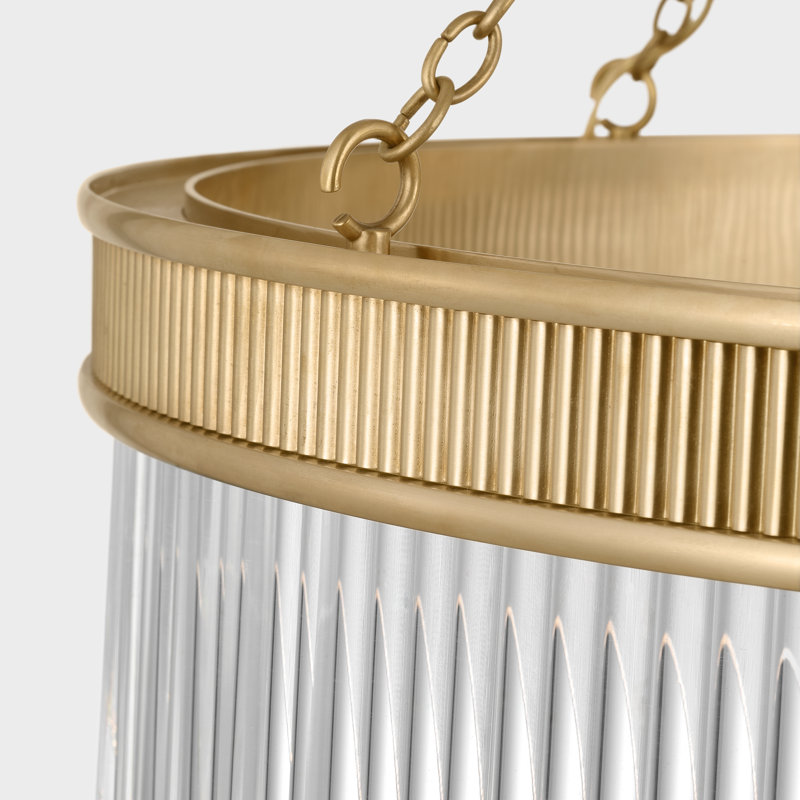 Menil 4 - Light LED Chandelier, Soft Brass