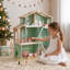 Maison de poupée moderne en bois pour enfants, maison de poupée 6 pièces avec 26 meubles et poupées-135888073