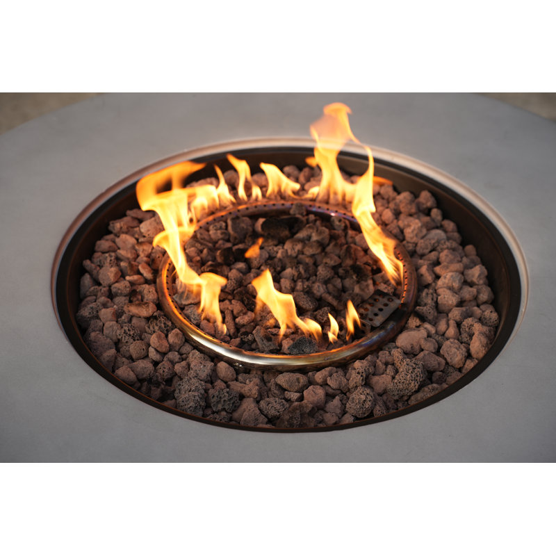 Michaeleen Round Stone Propane Smokeless Fire Pit