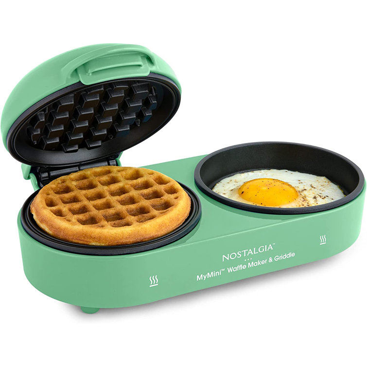 https://assets.wfcdn.com/im/34490123/resize-h755-w755%5Ecompr-r85/2359/235940542/Nostalgia+Mymini+Personal+Electric+Waffle+Maker+And+Griddle%2C+Green.jpg