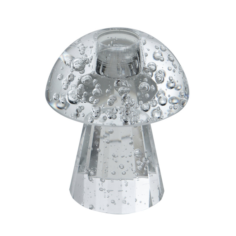 Mushroom Shaped Glass Taper Candle Holder