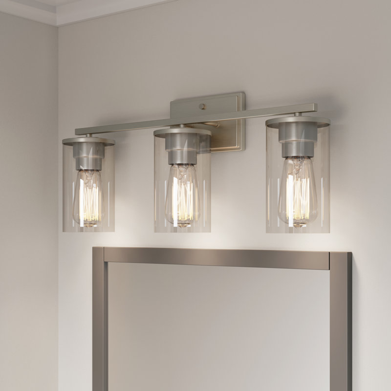 Bluntson 3 - Light Dimmable Vanity Light, Brushed Nickel