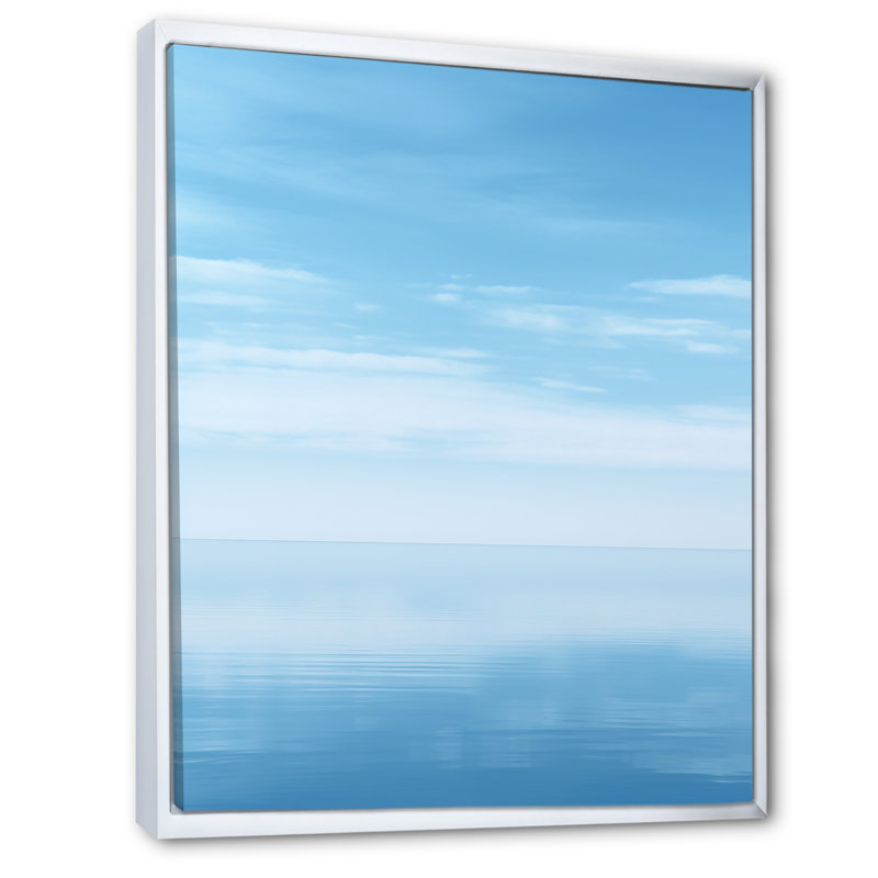 Océan Infinity Dreamscape IV sur toile, Cadre flottant blanc, H 20 po x l 12 po x P 1 po