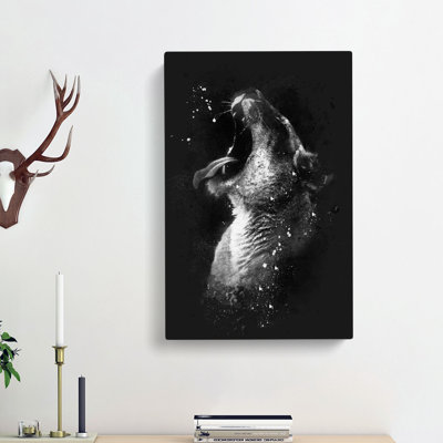 Yawning Lioness - Wrapped Canvas