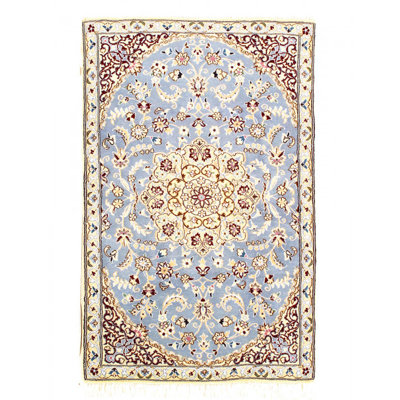 Tapis unique en laine et soie 4 pi 7 po x 2 pi 11 po Iftimia