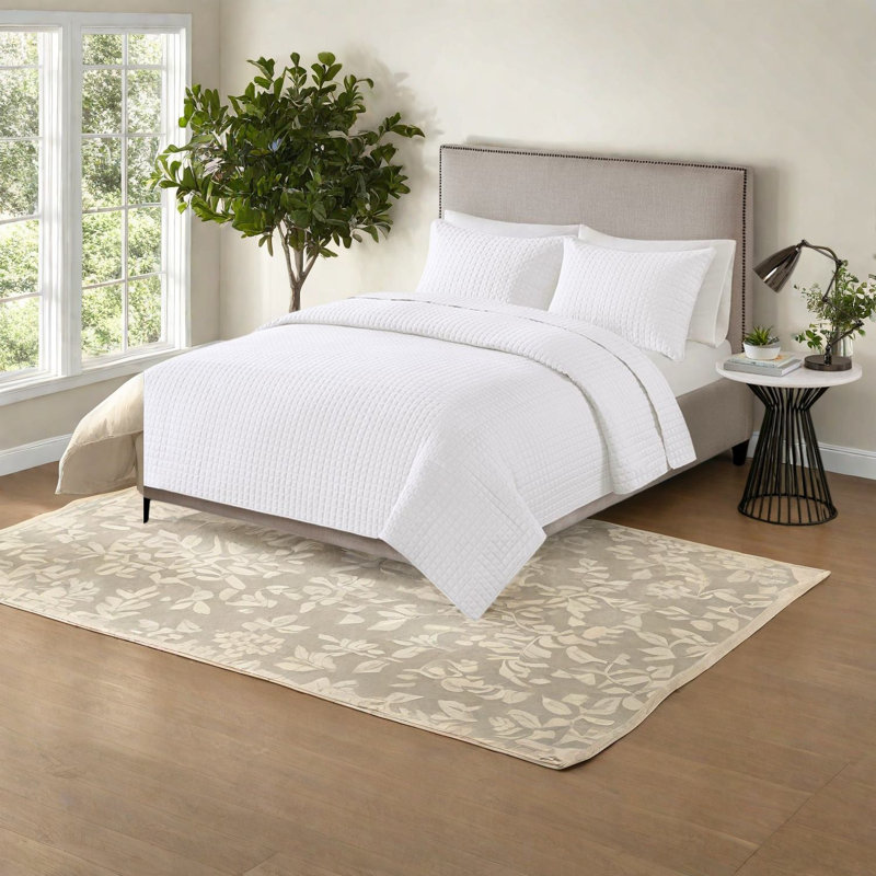 Ensemble de literie réversible pour très grand lit, microfibre douce, design moderne blanc pour le confort de la maison